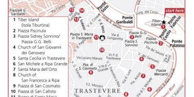 Trastevere, barrio Roma mapa