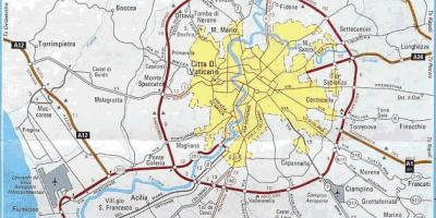 Mapa del centro histórico de Roma 