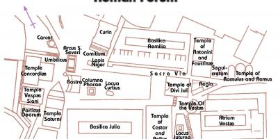 Forum Romanum mapa
