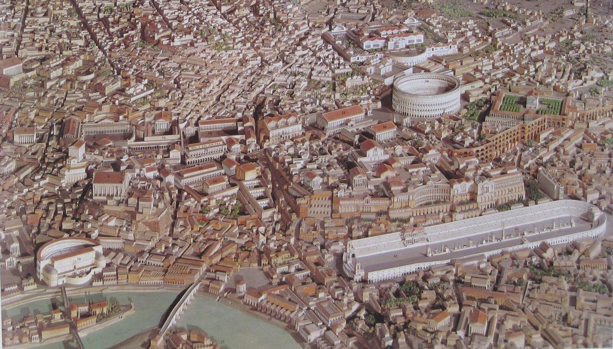 Mapa de la antigua Roma en 3d