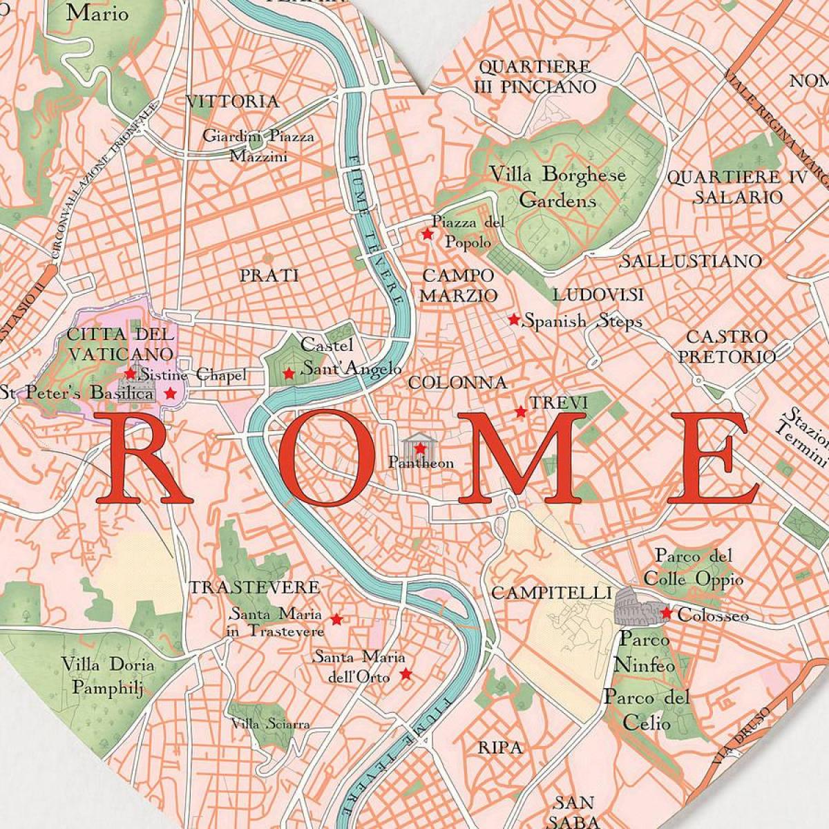 Mapa de Roma - Roma mapa 360 (Lazio - Italia)