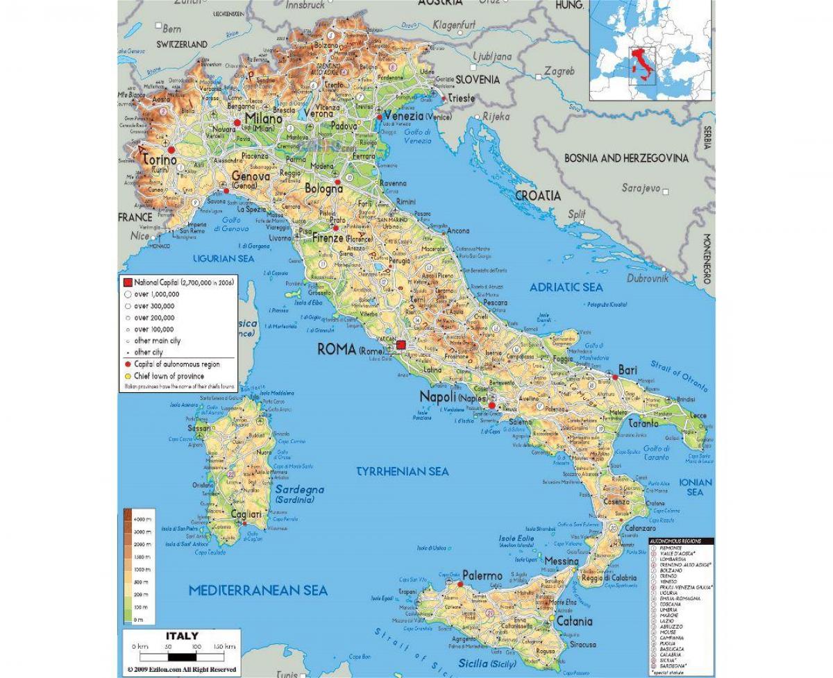 roma mapa fisico Mapa físico de Roma   Mapa físico de Roma (Lazio   Italia)