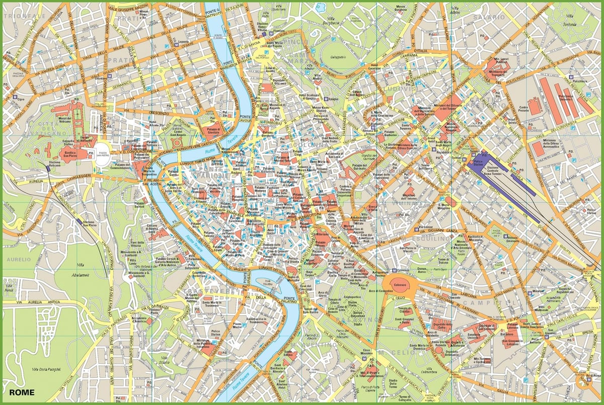 Viajes a roma mapa