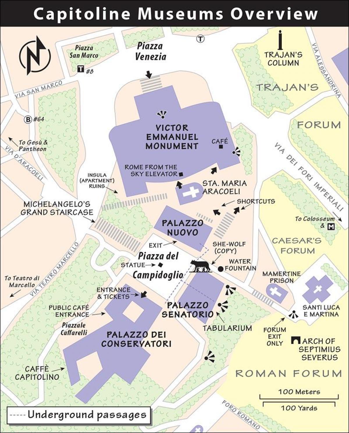 Mapa de museos capitolinos