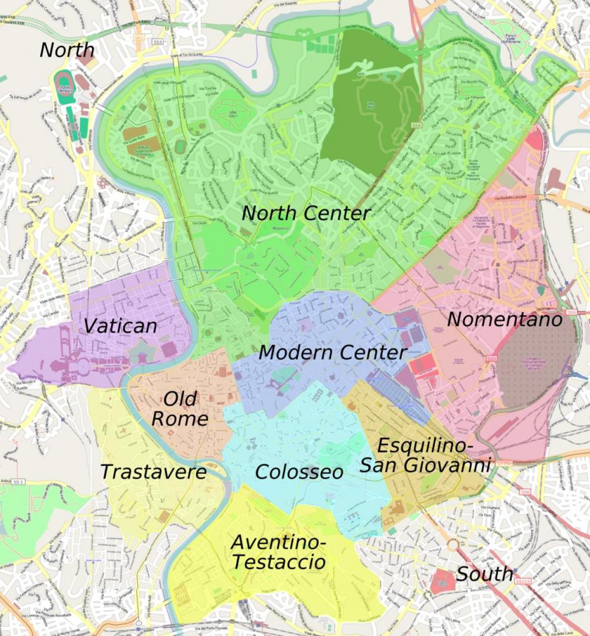 Roma vecindad mapa