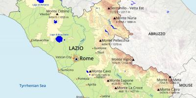 El mapa topográfico de roma