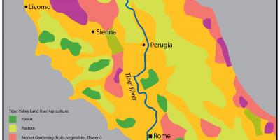 Mapa físico de la antigua Roma
