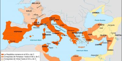 La antigua Roma mapa de la etiqueta