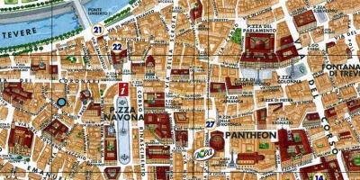 Mapa de Roma, la piazza navona