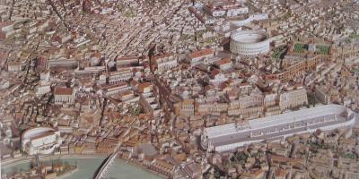 Mapa de la antigua Roma en 3d