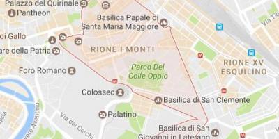 Mapa de monti de Roma