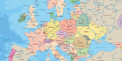 Roma en el mapa de europa